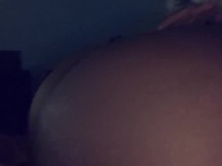 Fat ass riding my dick while gf is gone