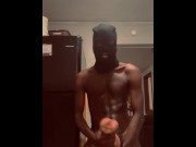 Preview 6 of Masked straight thug fingers Booty and fucks pussy toy