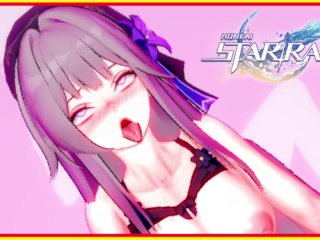 female orgasm, cosplay, exclusive, honkai star rail