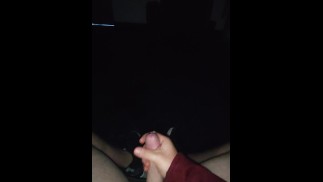 Chubby guy, pleasures himself, creamy at the end