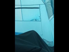 Should I Play With My Wet Pussy In This Tent While It's Raining?
