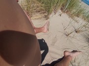 Preview 4 of At the public nudist beach, a stranger fucks me before I take a piss