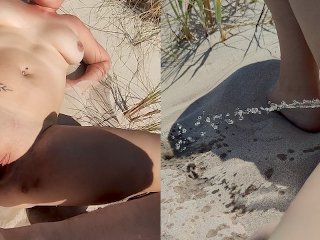 amateur, beach, pissing, big tits