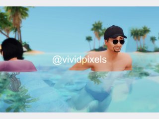 Horny Step Brother gives his big tit Step Sister multiple orgasms - A Family Vacation Sims 4