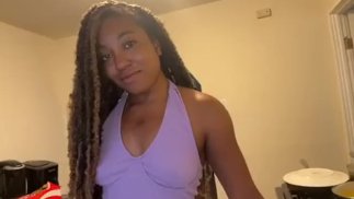 Petite Ebony Fijii Pornbox in Heels Twerking
