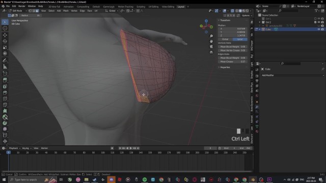 ブレンダーで3dポルノの胸の物理学を作る - Kris Stone