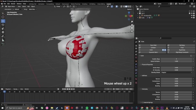 ブレンダーで3dポルノの胸の物理学を作る - Kris Stone