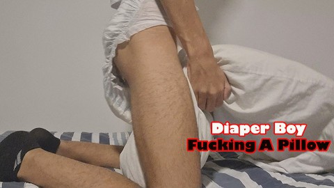 Diaper Boy Fucking A Pillow