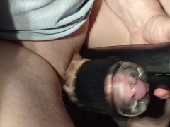 long stroke with handylaunch fleshlight with massiv cum shot