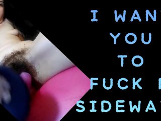 FUCK me sideways hairy camgirl exercise ball lovense vibrator female edging clitoris edge masturbate