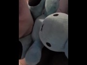 Preview 1 of Humping plush bunny until i cum hard on it