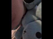 Preview 2 of Humping plush bunny until i cum hard on it