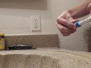 Preview 1 of Cum via electric toothbrush