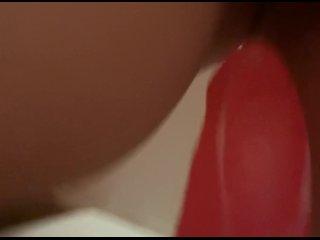Pussy dripping cum on dildo