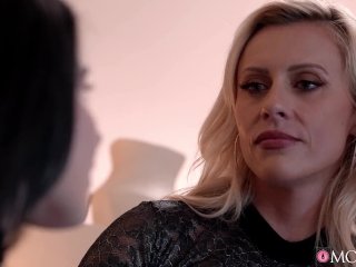 MOM.XXX - Brittany Bardot Puts A Collar On Submissive Lilly Bella's Neck & Makes Her Eat Her Pussy