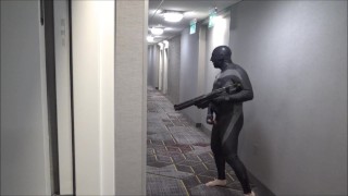 rubber commando training in hotel hal