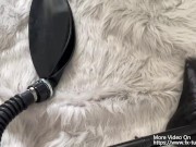 Preview 6 of NANA Fetish girl in swimsuit with gas mask orgasm in self-bondage