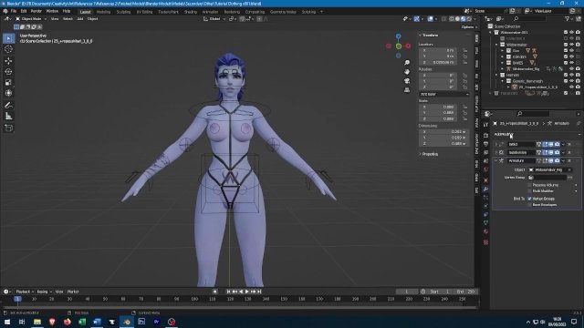 Tutorial: Attaching MMD and XPS clothes to Characters in Blender - Kris Stone