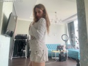 Preview 1 of Sexy Girl in Mini Skirt Teasing You