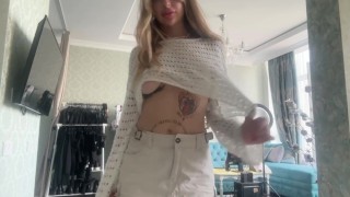 Sexy Girl in Mini Skirt Teasing You