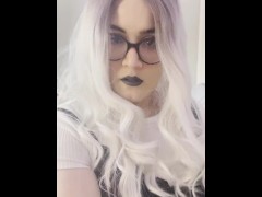 Latina Trans goth girl selfie POV masturbate