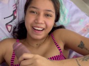 Preview 2 of I find my little stepsister doing homework in my room and we end up fucking very hard until she cums