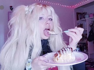 eating, cute, ahegao, russian