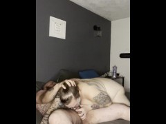 BBW stepmom MILF blowjob fingering fucking missionary cum shot your POV