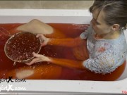 Preview 1 of Jelly Cube Bath Play - Wet and Messy Wam