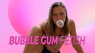 Bubble Gum Blowing Fetish and Chewing Gum Tease