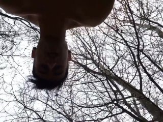 Twink cum fart after public bareback POV