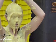 Preview 1 of Custard Facials - Wet and Messy Sploshing