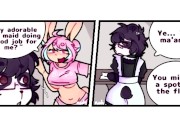 Preview 4 of Sexy femboy maid FUCKED HARD by a futa bunny!🐼🍆🐰 (@berryguild @harulunavo)