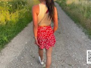 Preview 3 of Slutty Horny teen fuck with Daddy outdoor - so Risky and Public - TONNYANDMIA