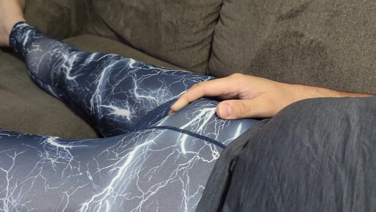 OnlyFans Teaser: Hung, Hairy Bear Stroking and Cumming in Spandex Tights