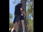 Preview 1 of Tied to a tree. Dana fucked in the profile danawithhim
