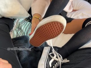 Babe with Knee Socks makes you EXPLODE 😈 (Sockjob)