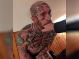 PERVERT Media - Inkedbrln gets his fag throat with huge dildo!