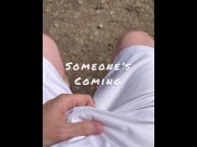 Preview 1 of Gay scally cruising - touching my cock next to a stranger. Let’s see what happens?
