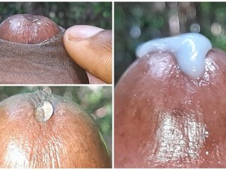 masturbation, big dick, extreme close up, thick creamy cum