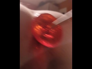 Fucking my Trans Girl Friend with Candy Buttplug