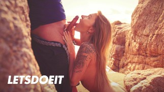 Angel Piaff Kinky Masturbation & Blowjob By The Beach - LETSDOEIT
