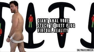 Gigantische anale vore - vastgebonden aan buttplug virtual reality