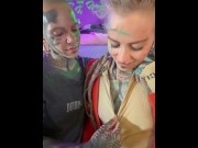 Preview 4 of Onlyfans tattoo girl Anuskatzz enjoy XXX adventure wild sex with inked nonbinary Darkleaves Z-filmz