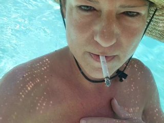 4th of July Naked Milf_Smoking Swimming and_Squirting