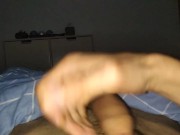 Preview 2 of Pretty Big Fat Cock Unloads Cum From Her Balls Right After Waking Up Hard-on