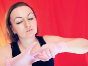 Preview 2 of ASMR with nitrile gloves and snaps - Arya Grander
