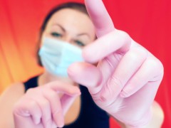 ASMR with nitrile gloves and snaps
