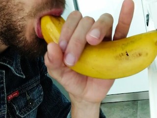 Would you like this Banana to be your Dick, and get your Cum Exploding in my Mouth?