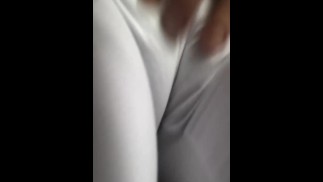 Белые леггинсы верблюжий носок